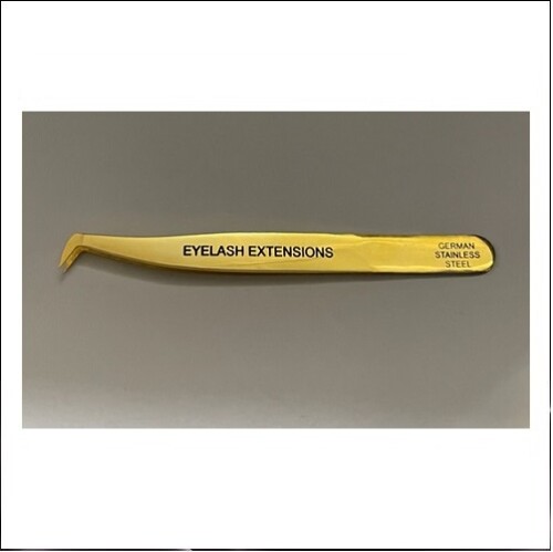 Gold Curved Tweezers